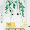 Swallow And Willow Tree Green Fresh House Wall Decal